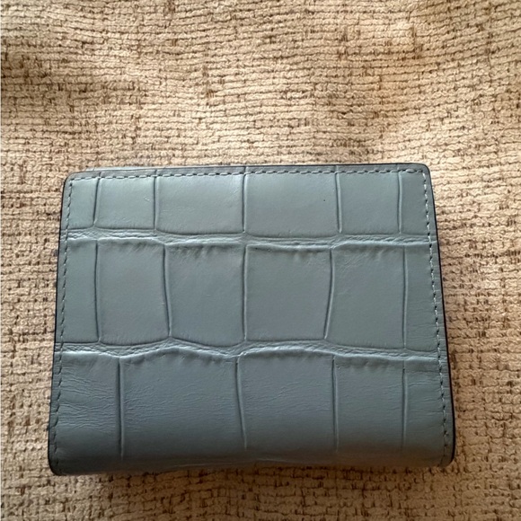 Coach Blue Croc Embossed Wallet - Picture 2 of 6